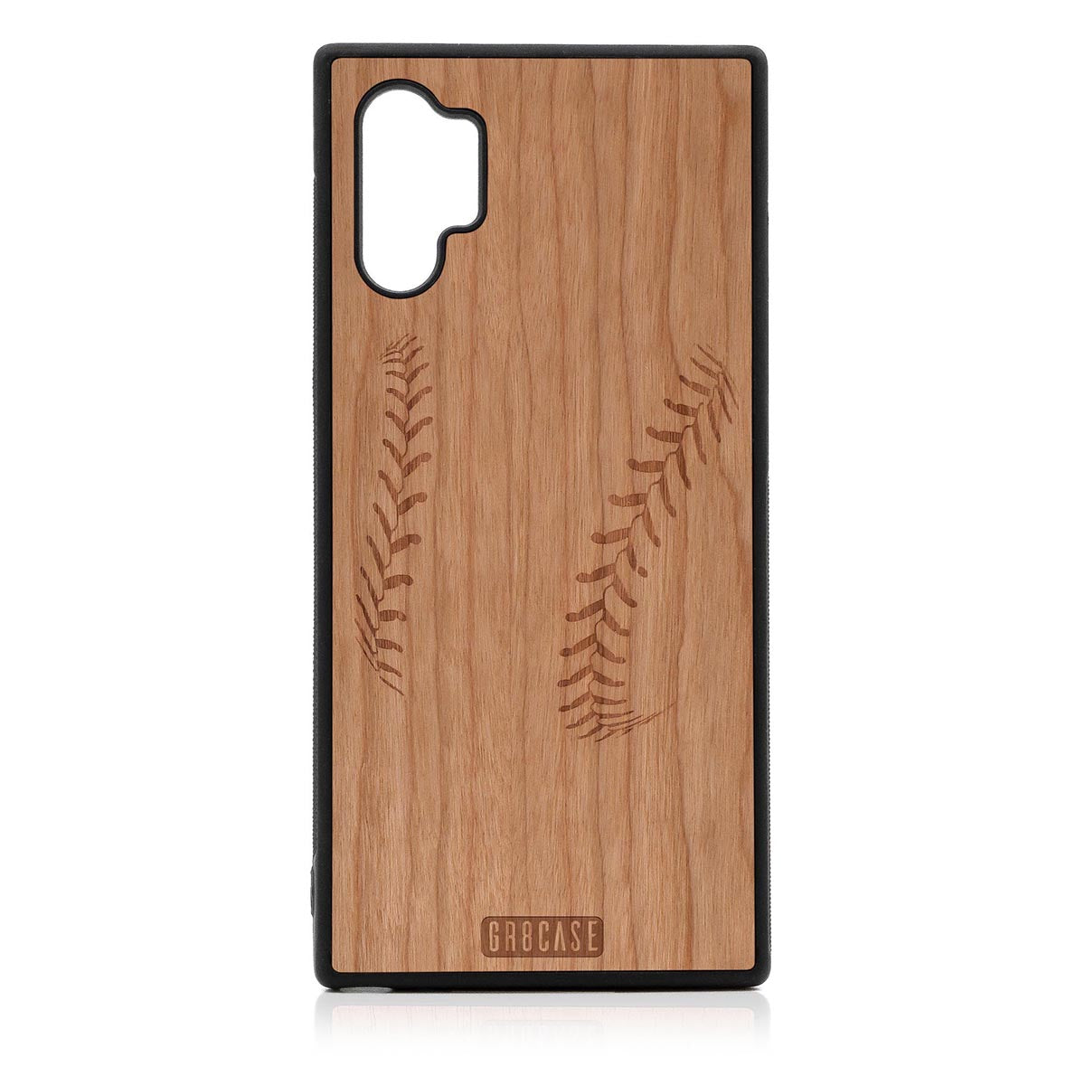 Baseball Stitches Design Wood Case For Samsung Galaxy Note 10 Plus by GR8CASE