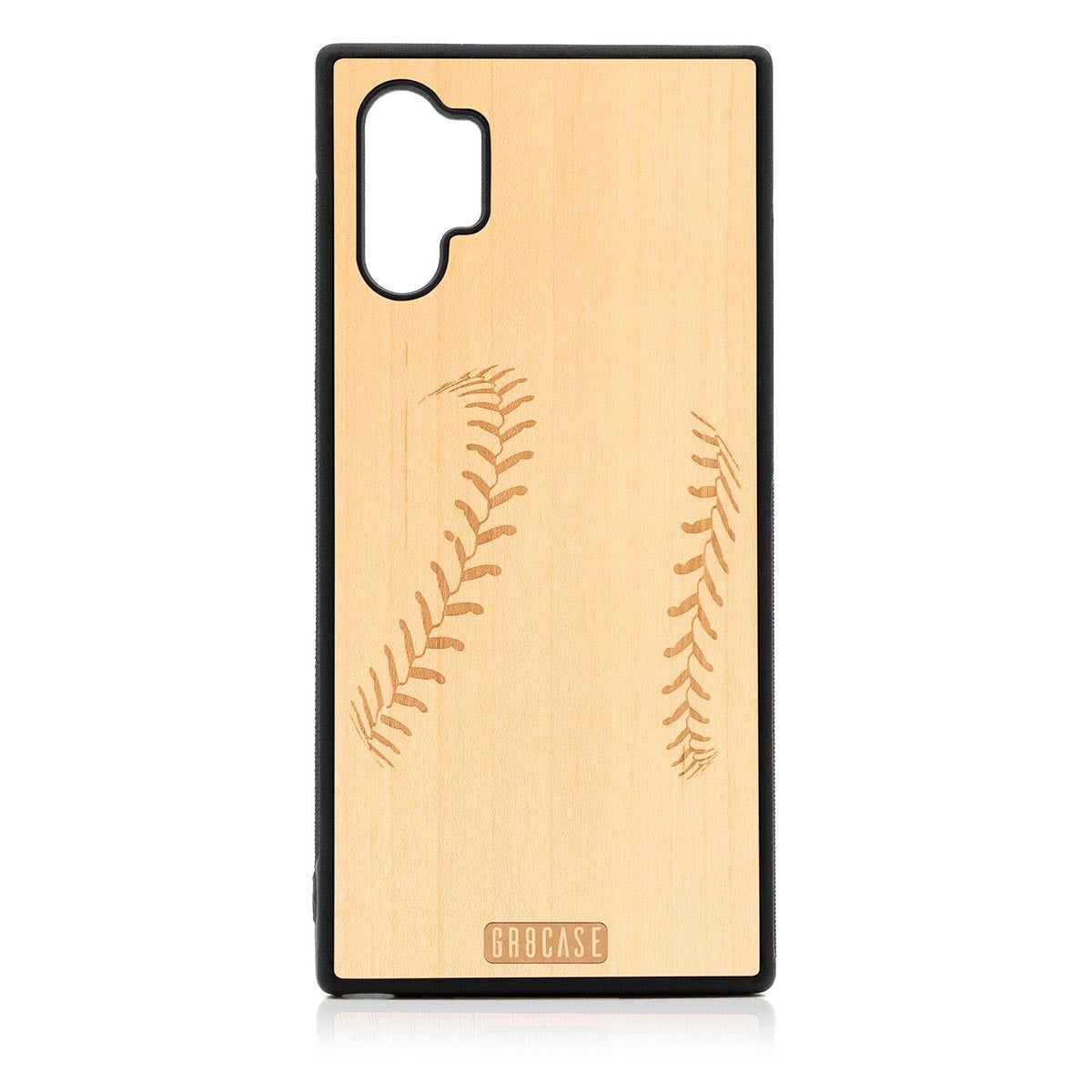 Baseball Stitches Design Wood Case For Samsung Galaxy Note 10 Plus by GR8CASE