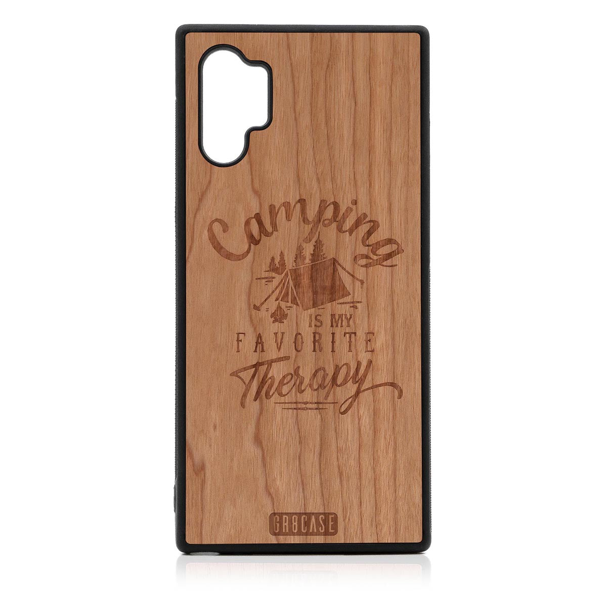 Camping Is My Favorite Therapy Design Wood Case For Samsung Galaxy Note 10 Plus by GR8CASE