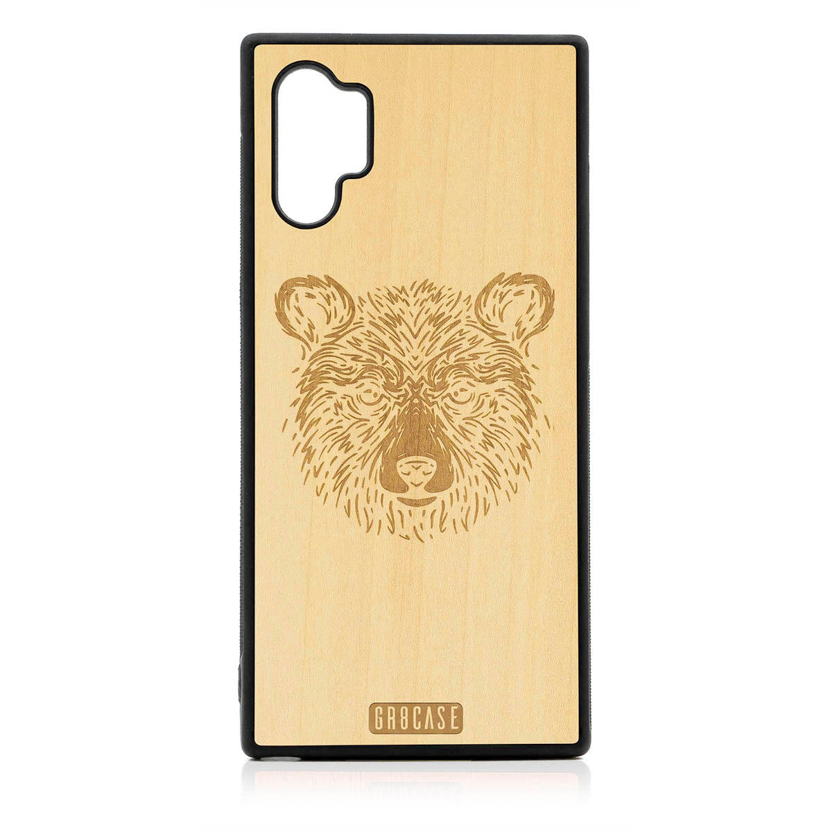 Furry Bear Design Wood Case For Samsung Galaxy Note 10 Plus