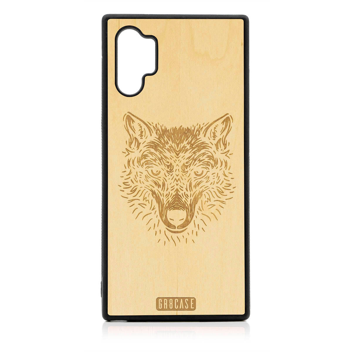 Furry Wolf Design Wood Case For Samsung Galaxy Note 10 Plus