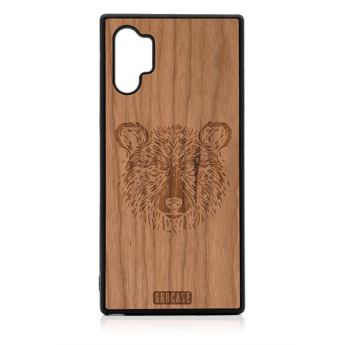 Furry Bear Design Wood Case For Samsung Galaxy Note 10 Plus