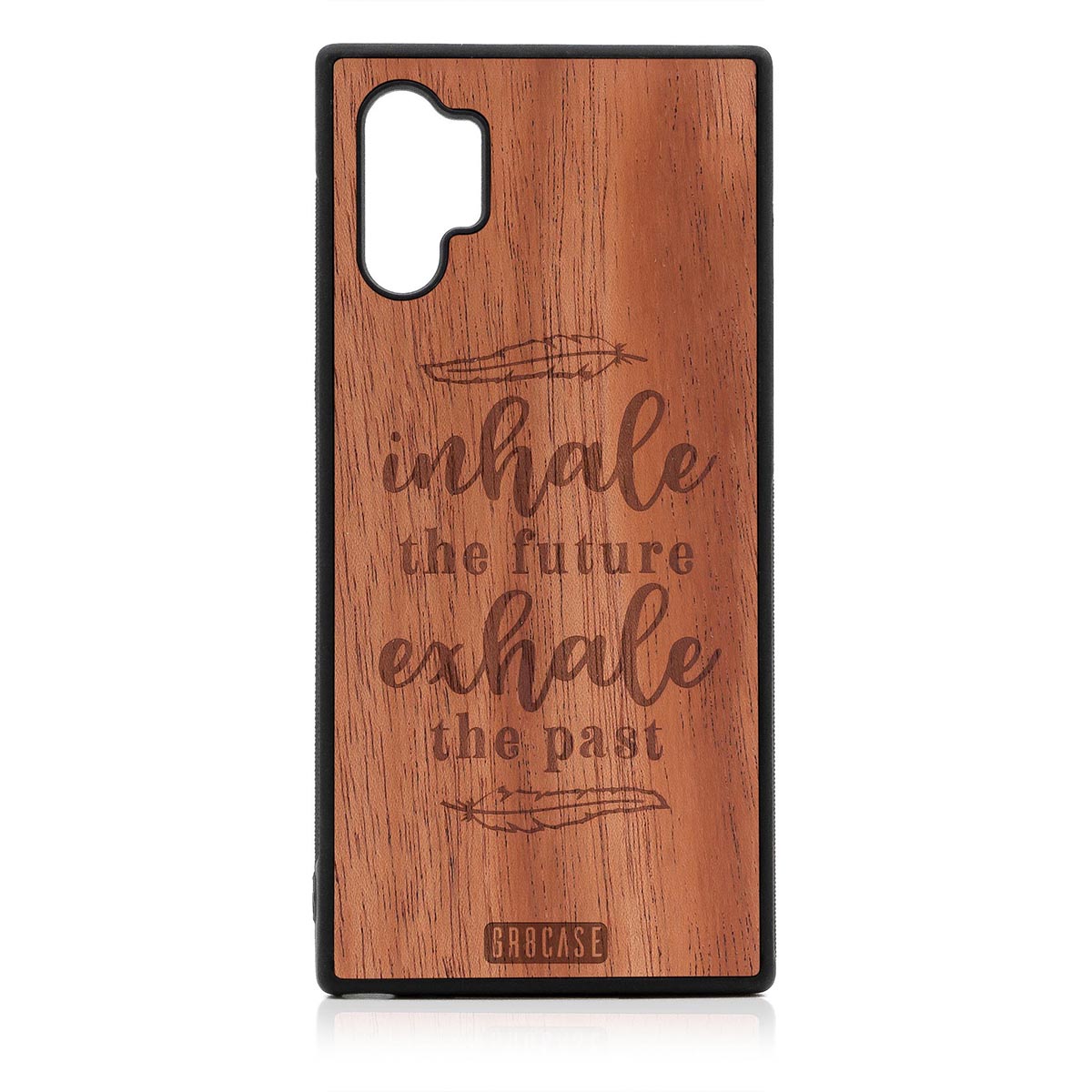 Inhale The Future Exhale The Past Design Wood Case Samsung Galaxy Note 10 Plus by GR8CASE