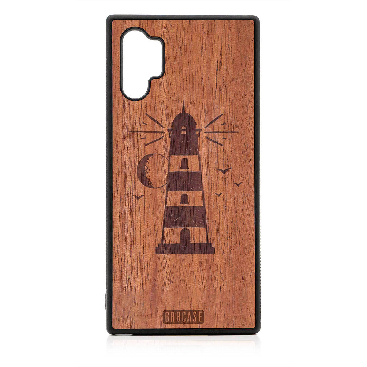 Midnight Lighthouse Design Wood Case For Samsung Galaxy Note 10 Plus