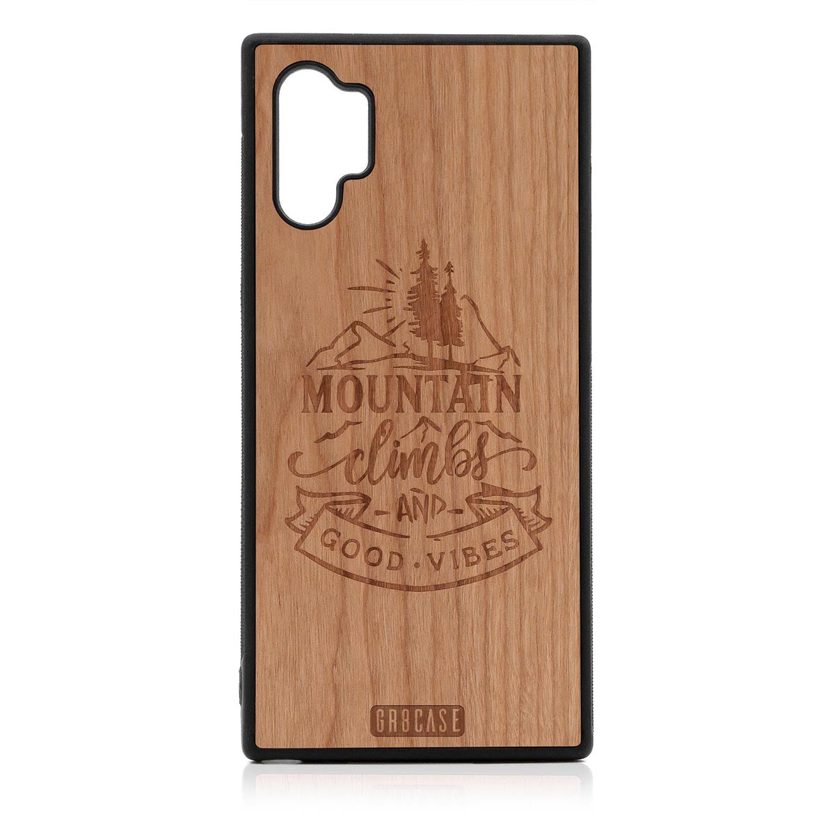 Mountain Climbs And Good Vibes Design Wood Case Samsung Galaxy Note 10 Plus by GR8CASE