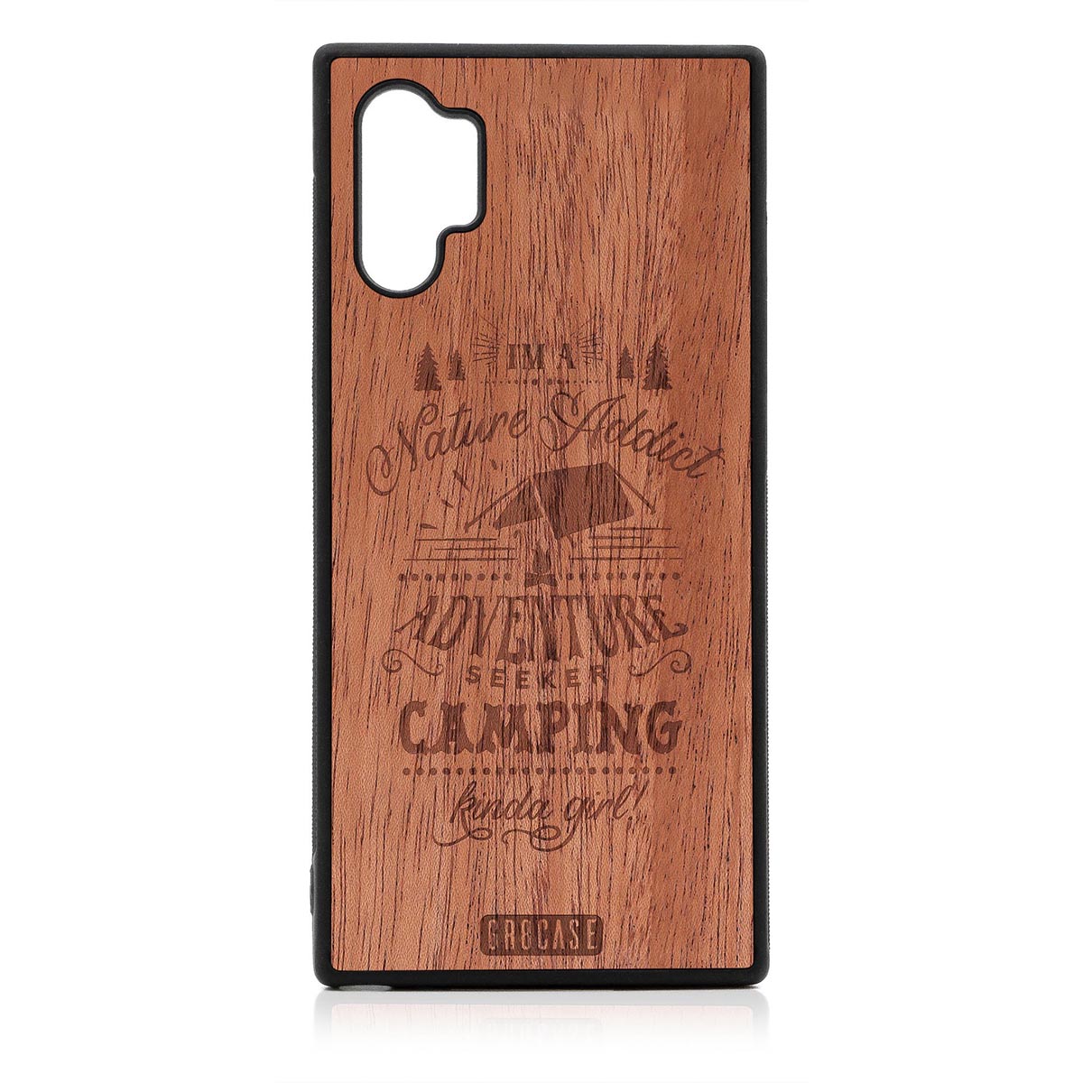 I'm A Nature Addict Adventure Seeker Camping Kinda Girl Design Wood Case Samsung Galaxy Note 10 Plus by GR8CASE