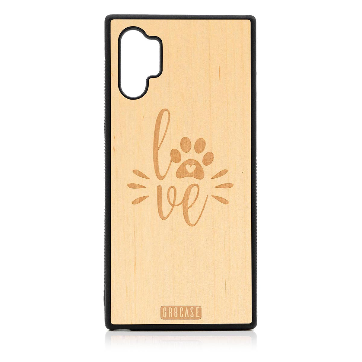 Paw Love Design Wood Case Samsung Galaxy Note 10 Plus by GR8CASE