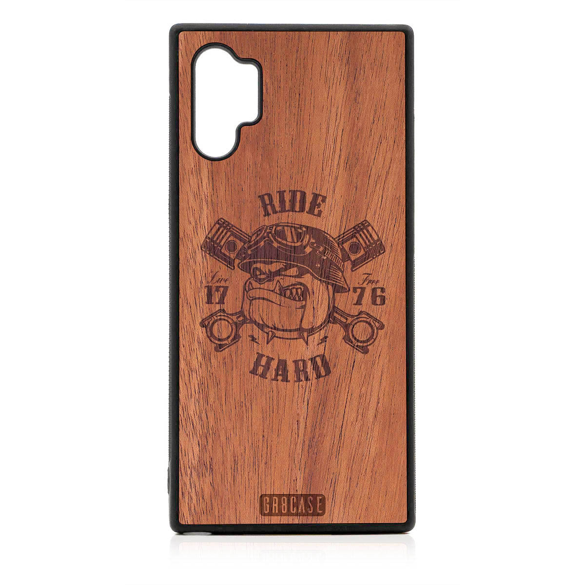 Ride Hard Live Free (Biker Dog) Design Wood Case For Samsung Galaxy Note 10 Plus by GR8CASE