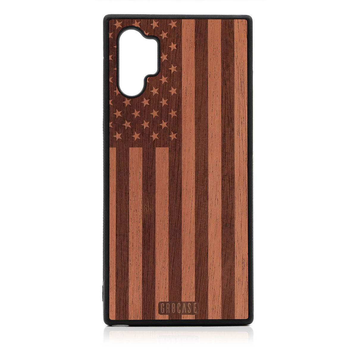 USA Flag Design Wood Case Samsung Galaxy Note 10 Plus