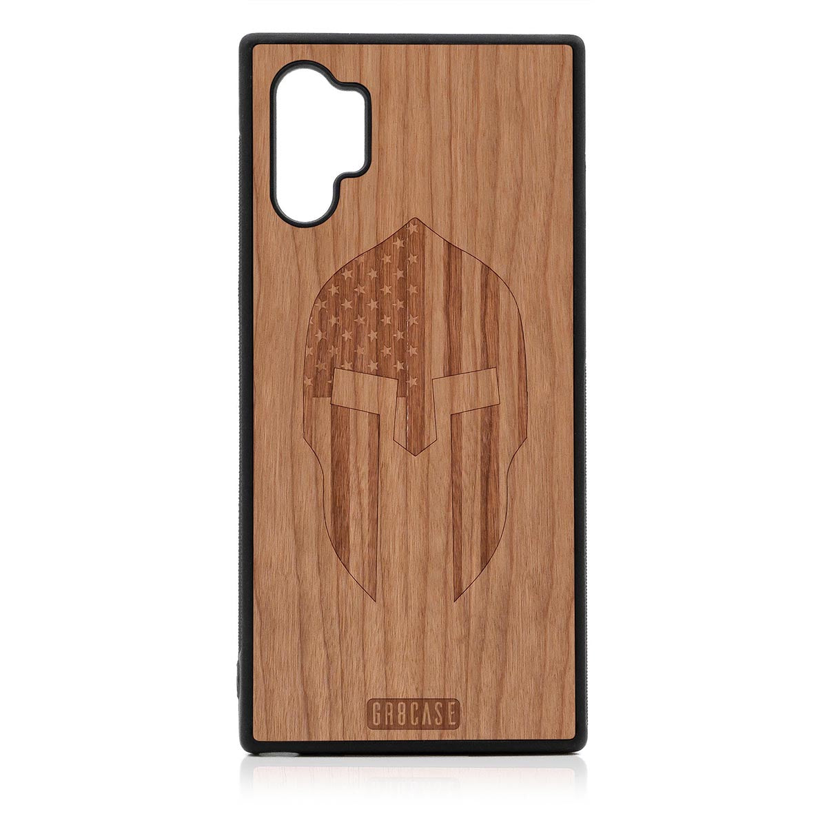 USA Spartan Helmet Design Wood Case Samsung Galaxy Note 10 Plus