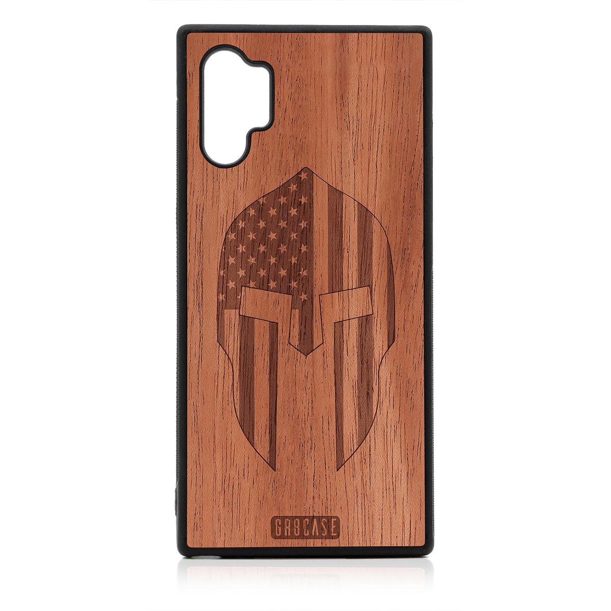 USA Spartan Helmet Design Wood Case Samsung Galaxy Note 10 Plus