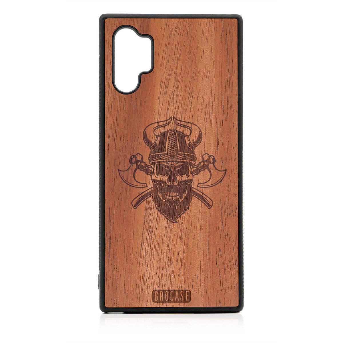 Viking Skull Design Wood Case For Samsung Galaxy Note 10 Plus