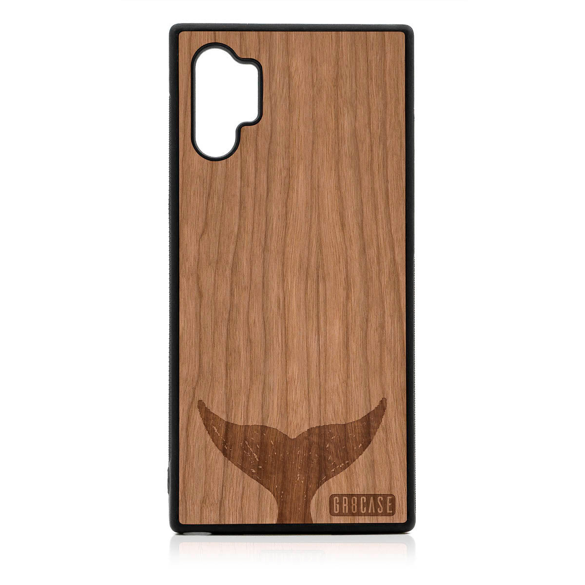Whale Tail Design Wood Case For Samsung Galaxy Note 10 Plus