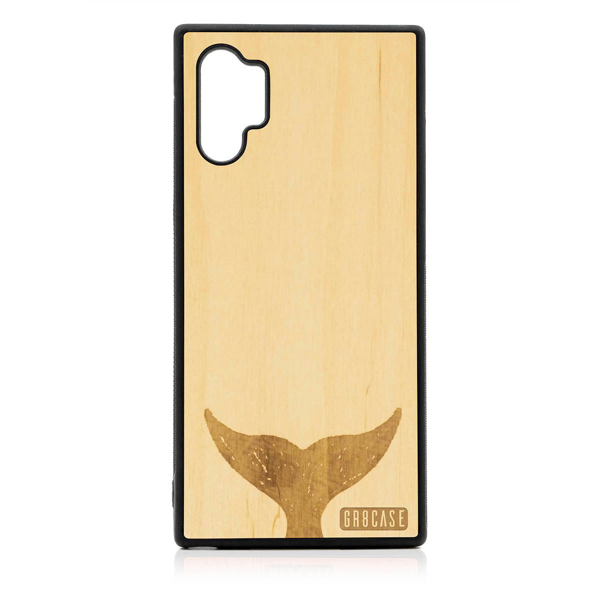 Whale Tail Design Wood Case For Samsung Galaxy Note 10 Plus