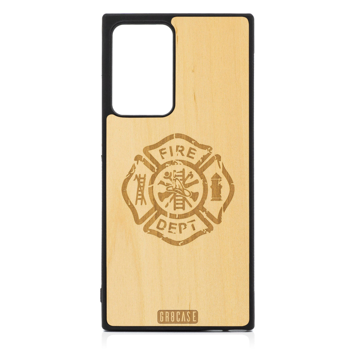 Fire Department Design Wood Case For Samsung Galaxy Note 20 Ultra
