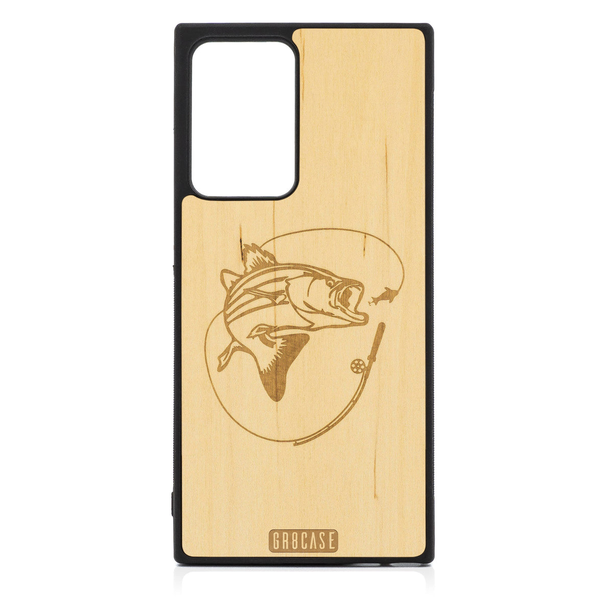 Fish and Reel Design Wood Case For Samsung Galaxy Note 20 Ultra