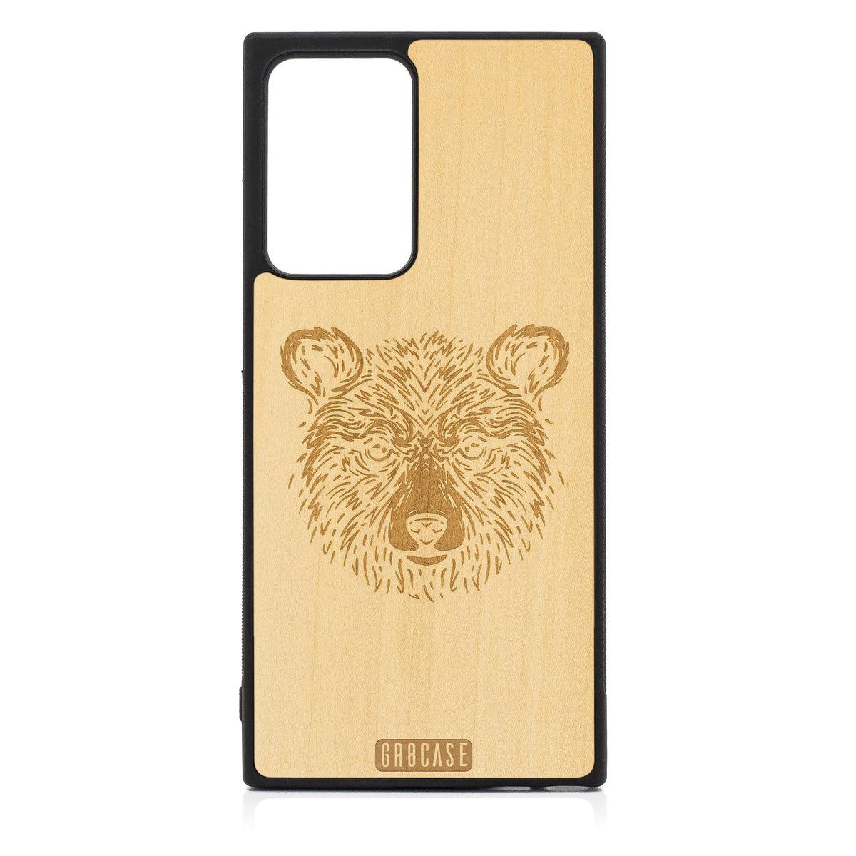 Furry Bear Design Wood Case For Samsung Galaxy Note 20 Ultra