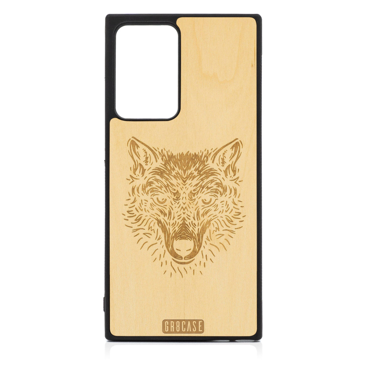 Furry Wolf Design Wood Case For Samsung Galaxy Note 20 Ultra