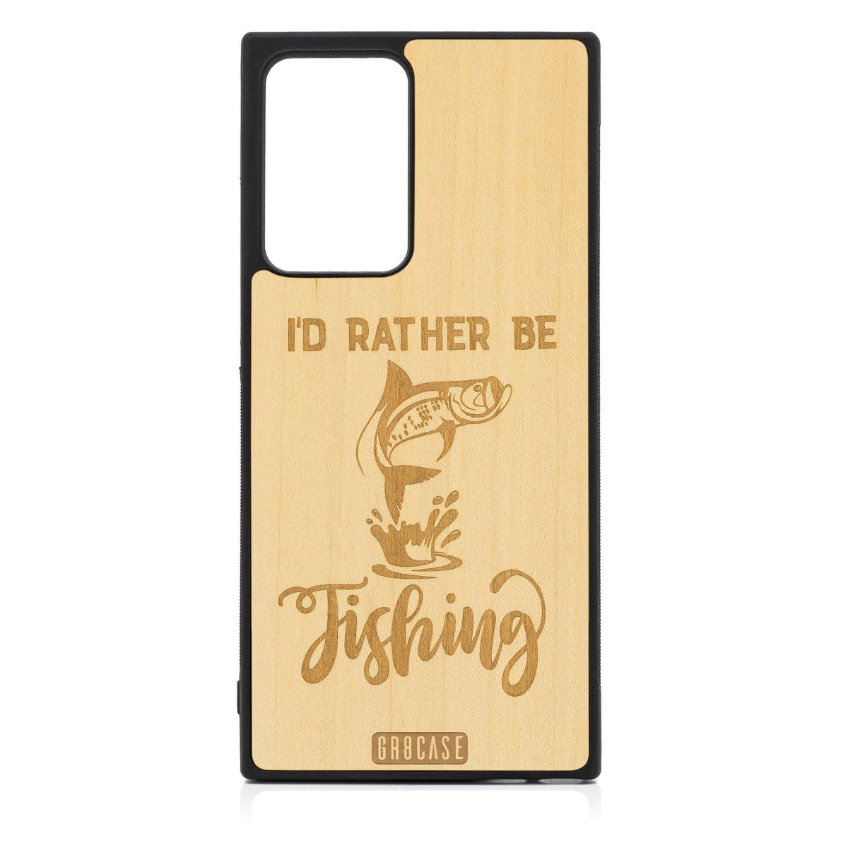 I&#39;D Rather Be Fishing Design Wood Case For Samsung Galaxy Note 20 Ultra
