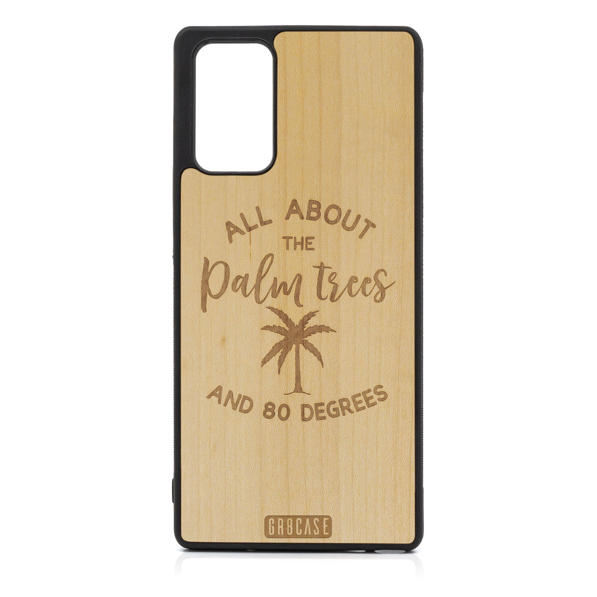 All About The Palm Trees And 80 Degrees Design Wood Case For Samsung Galaxy Note 20