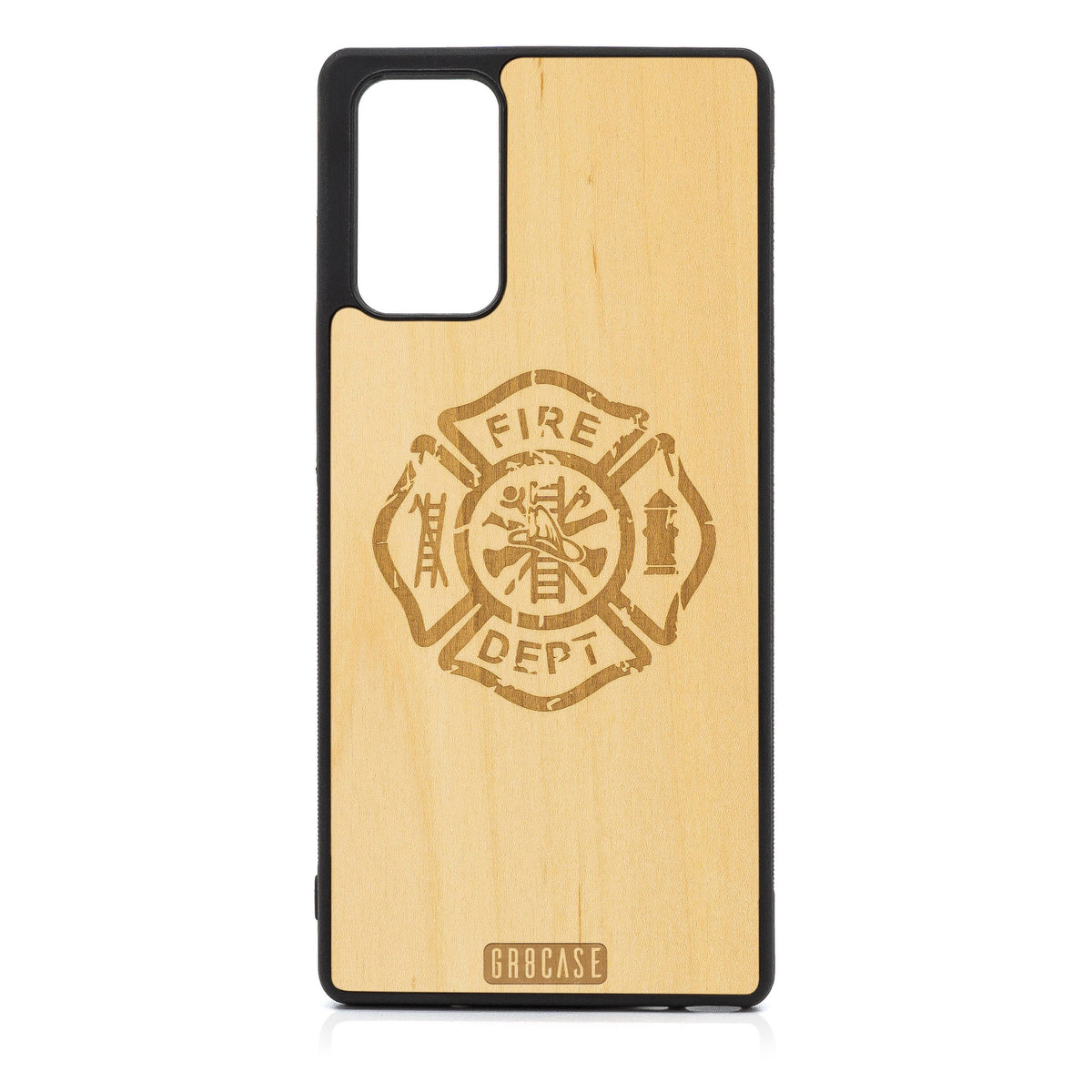 Fire Department Design Wood Case For Samsung Galaxy Note 20