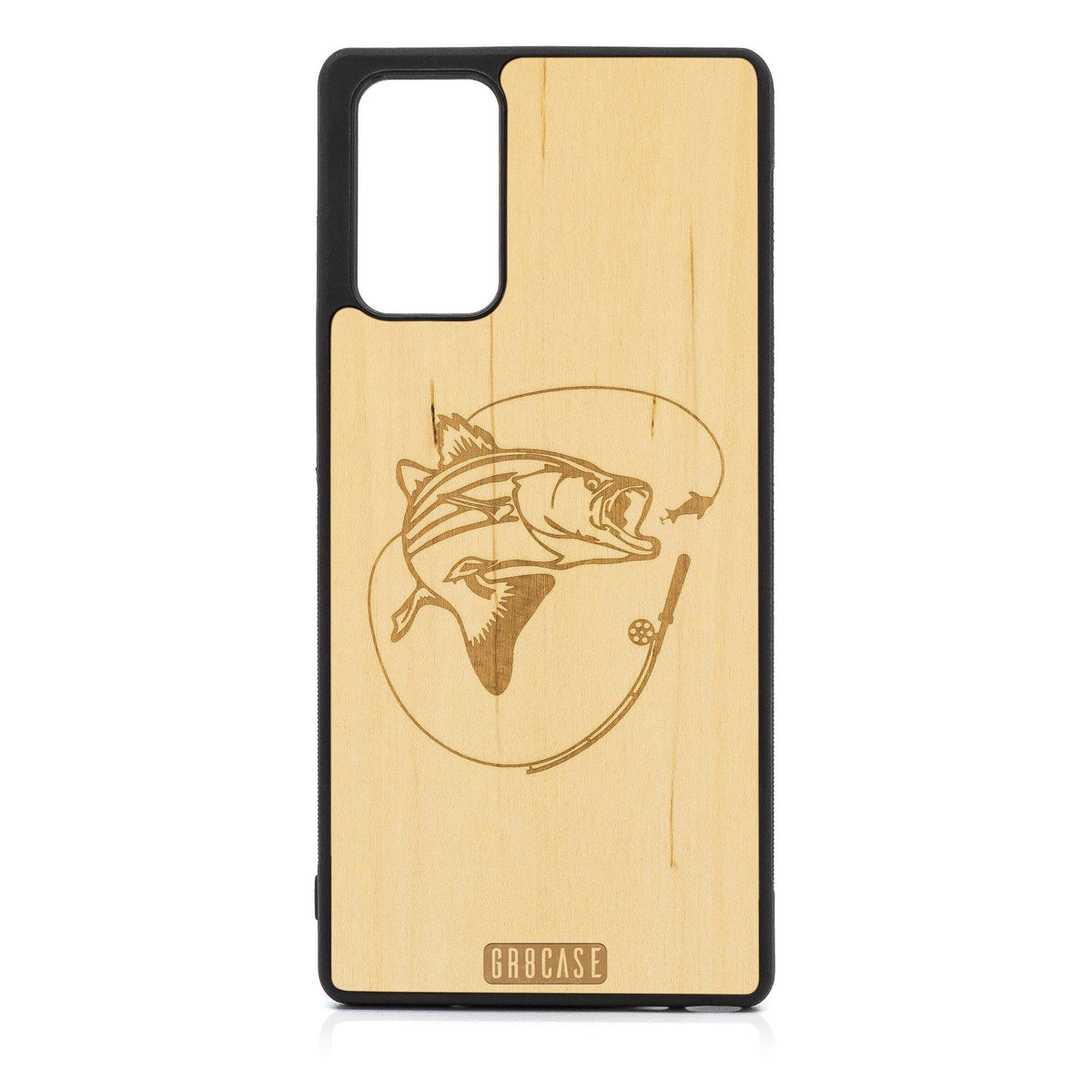Fish and Reel Design Wood Case For Samsung Galaxy A73 5G