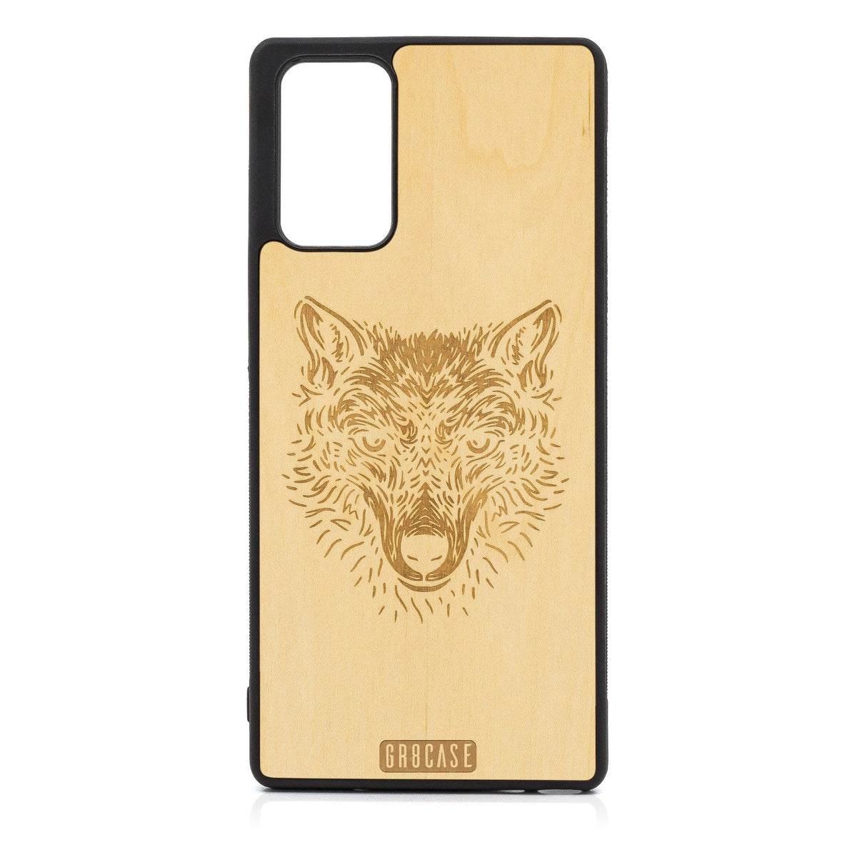 Furry Wolf Design Wood Case For Samsung Galaxy A52 5G