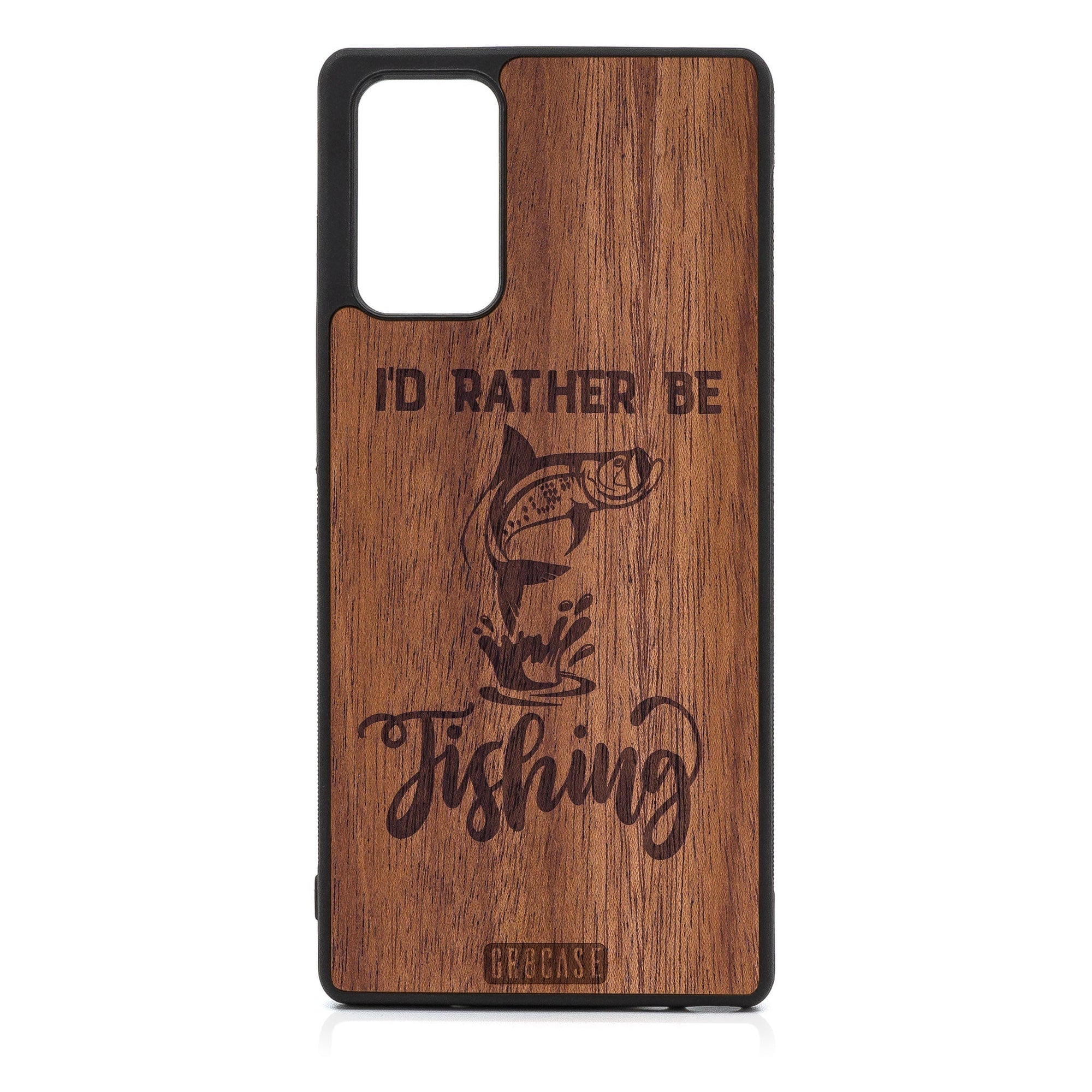 I'D Rather Be Fishing Design Wood Case For Samsung Galaxy A33 5G