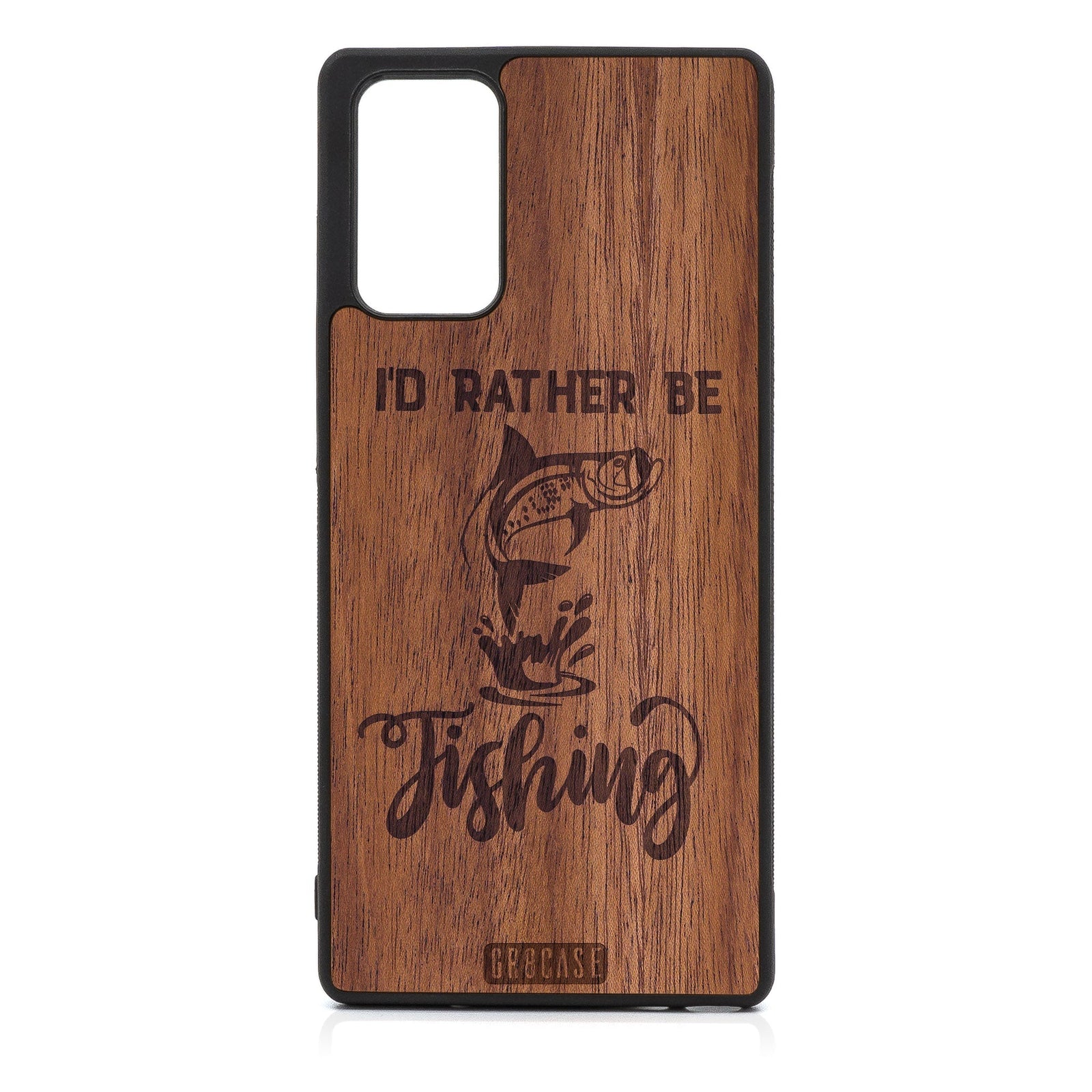 I'D Rather Be Fishing Design Wood Case For Samsung Galaxy A71 5G
