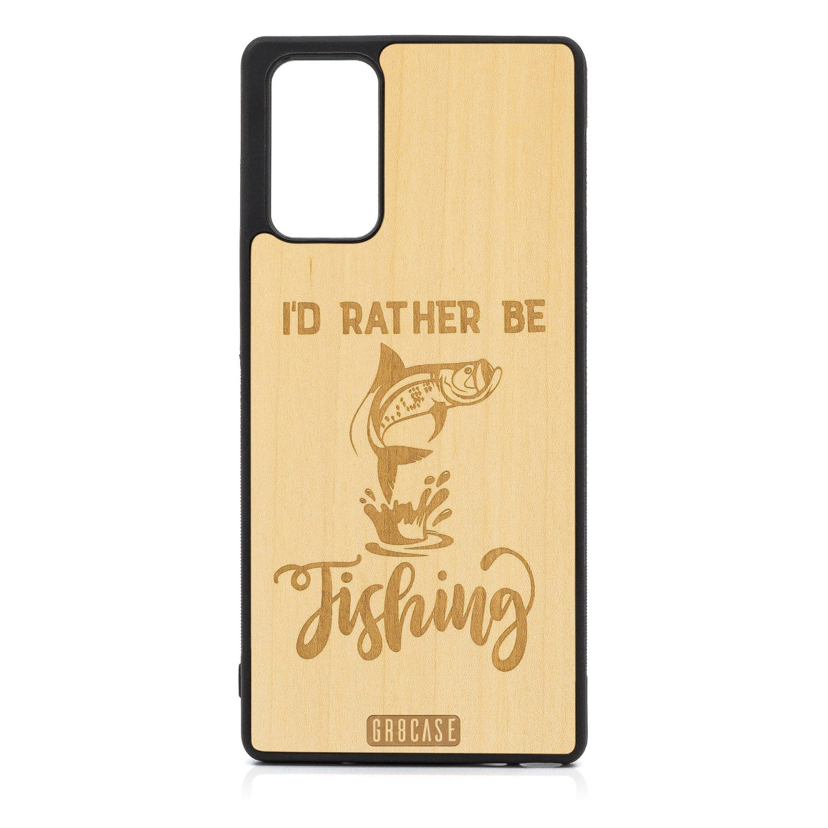 I&#39;D Rather Be Fishing Design Wood Case For Samsung Galaxy A52 5G