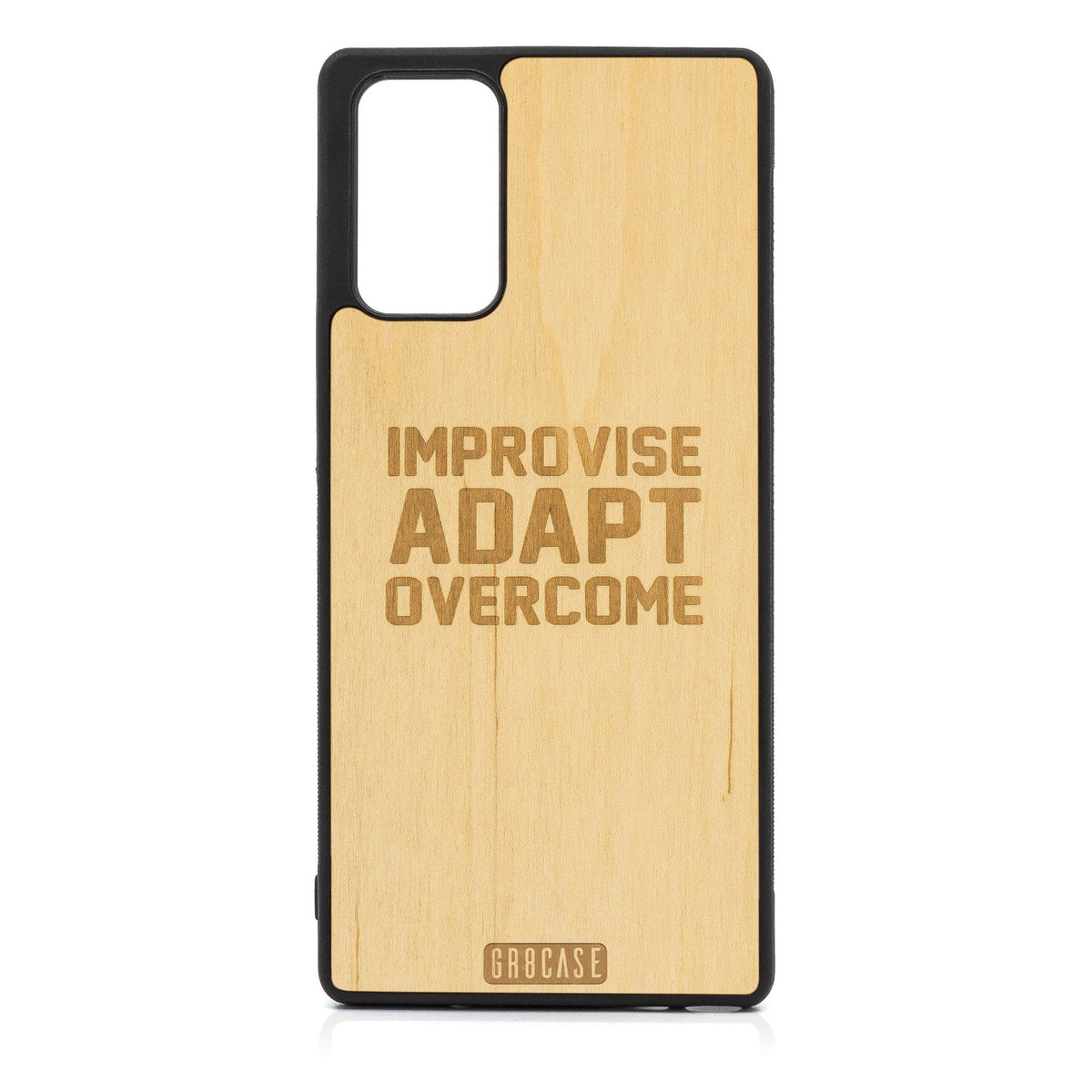 Improvise Adapt Overcome Design Wood Case For Samsung Galaxy A72 5G