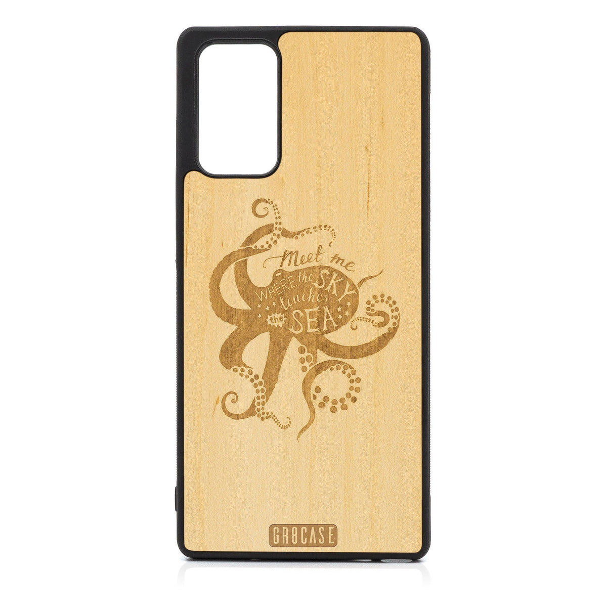 Meet Me Where The Sky Touches The Sea (Octopus) Design Wood Case For Samsung Galaxy A73 5G