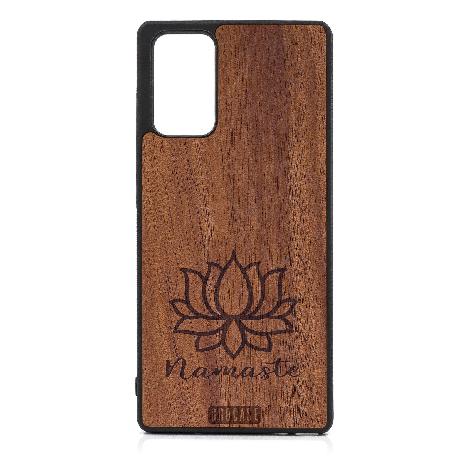 Namaste (Lotus Flower) Design Wood Case For Samsung Galaxy A73 5G