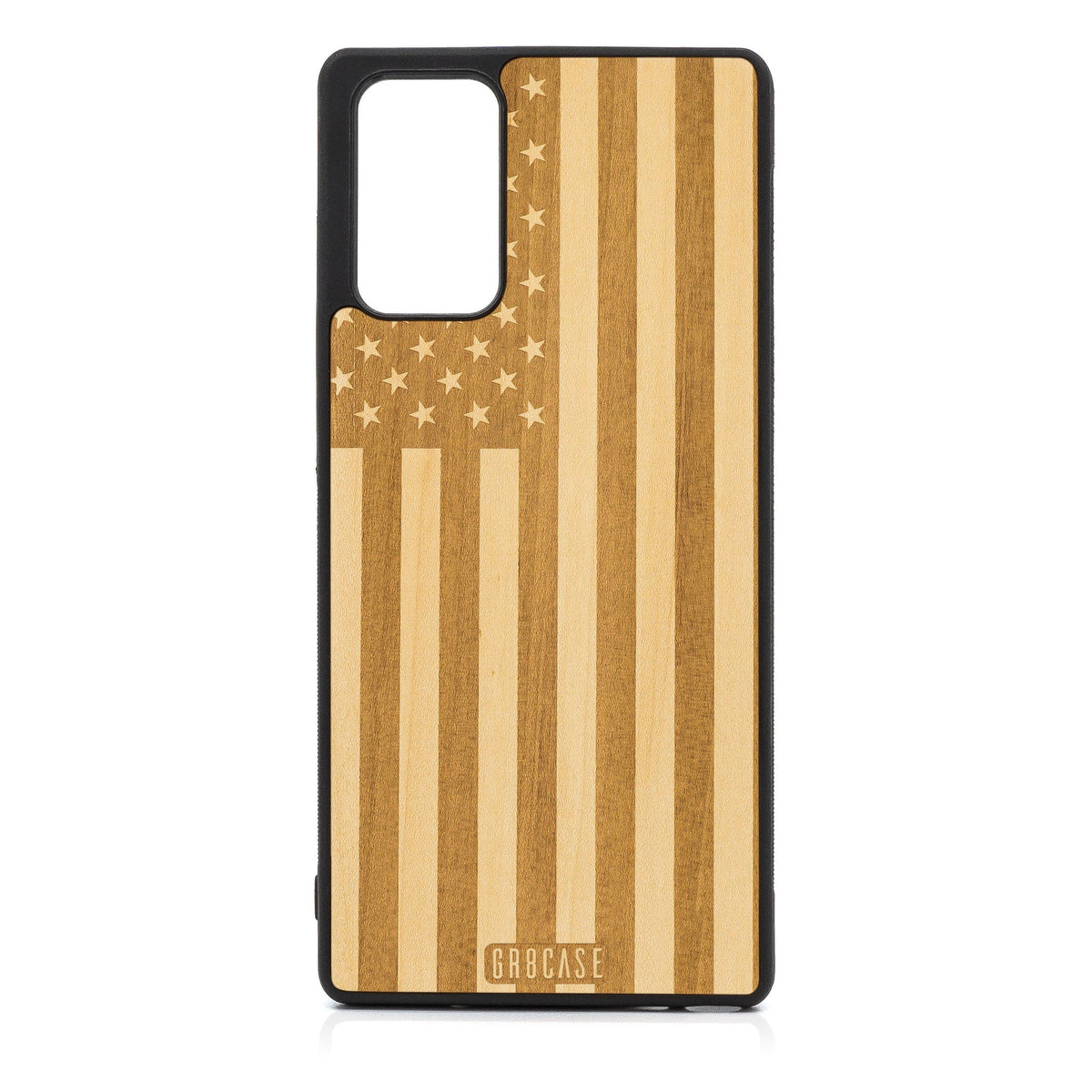 USA Flag Design Wood Case For Samsung Galaxy A53 5G