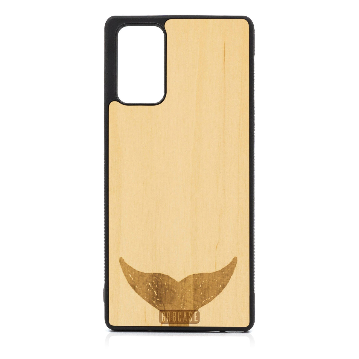 Whale Tail Design Wood Case For Samsung Galaxy A72 5G