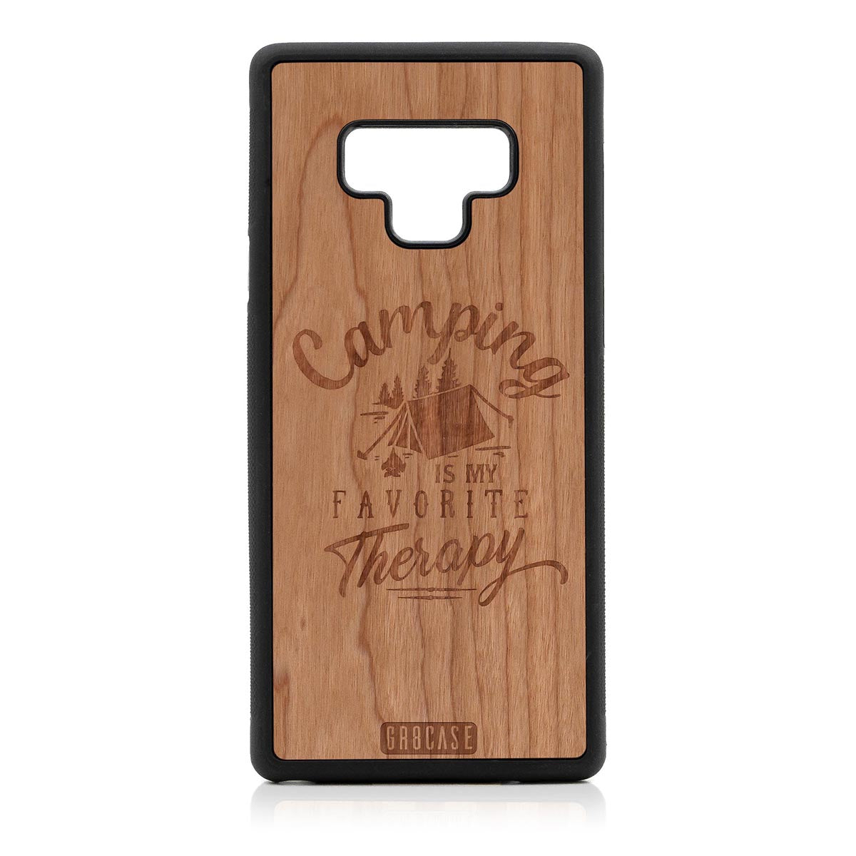 Camping Is My Favorite Therapy Design Wood Case For Samsung Galaxy Note 9 by GR8CASE