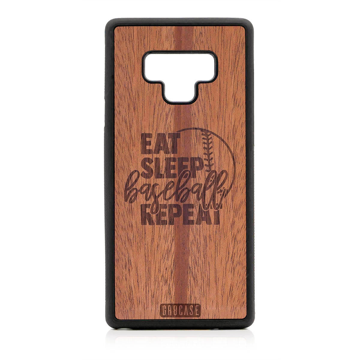 Eat Sleep Baseball Repeat Design Wood Case For Samsung Galaxy Note 9