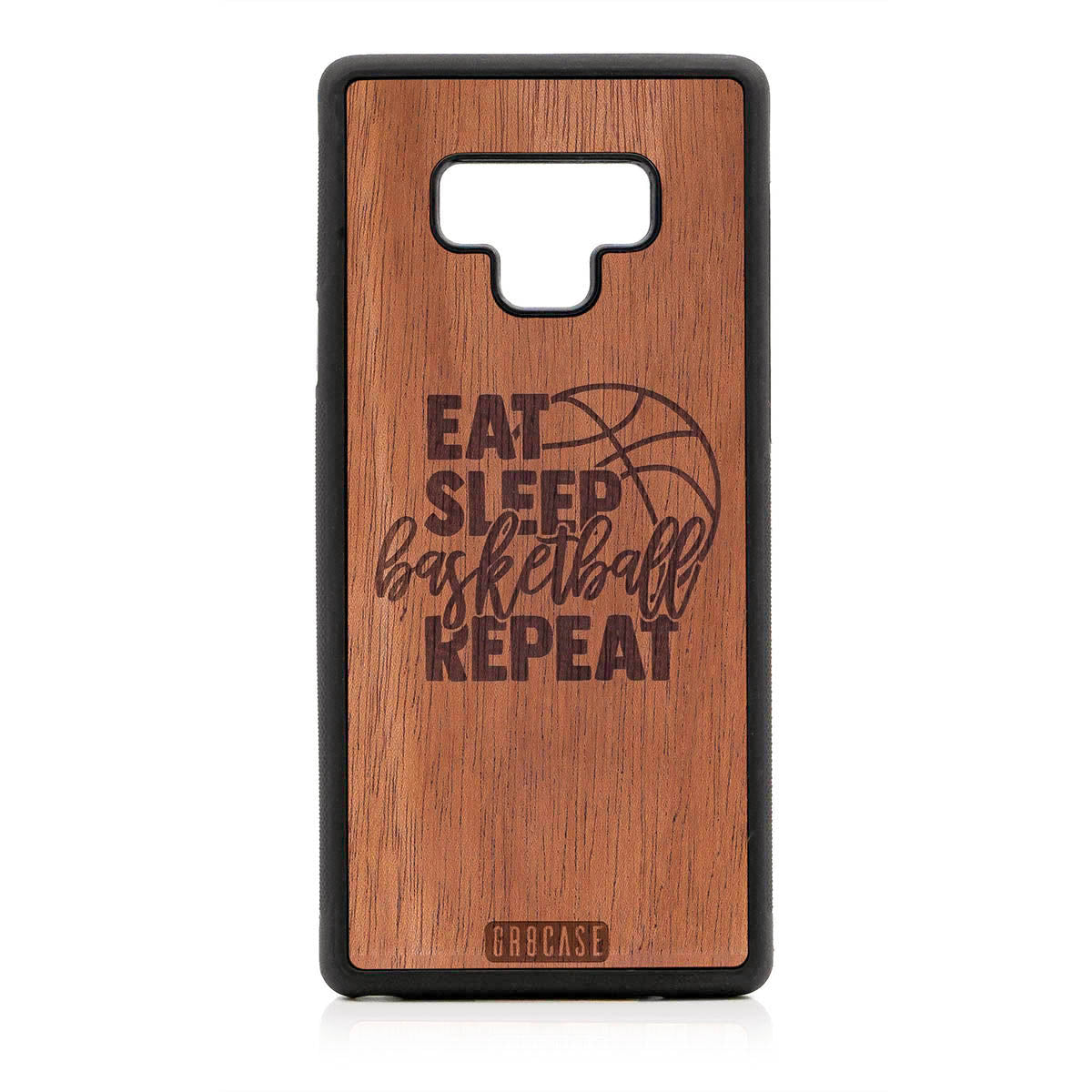 Eat Sleep Basketball Repeat Design Wood Case For Samsung Galaxy Note 9