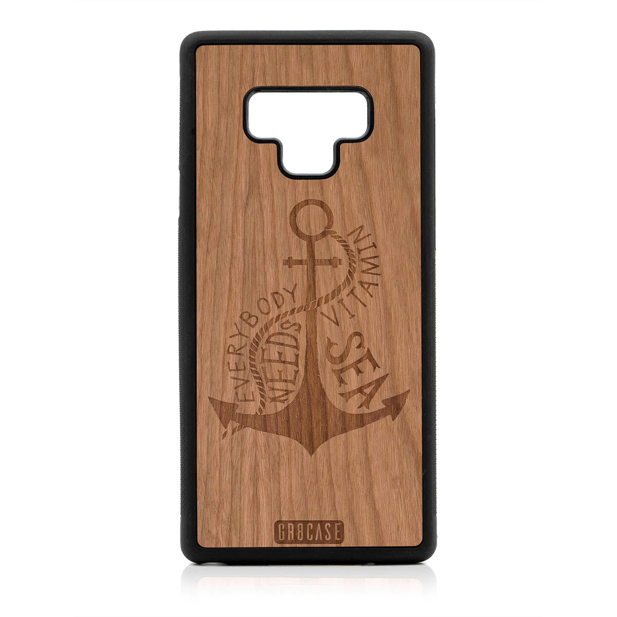 Everybody Needs Vitamin Sea (Anchor) Design Wood Case For Samsung Galaxy Note 9 by GR8CASE
