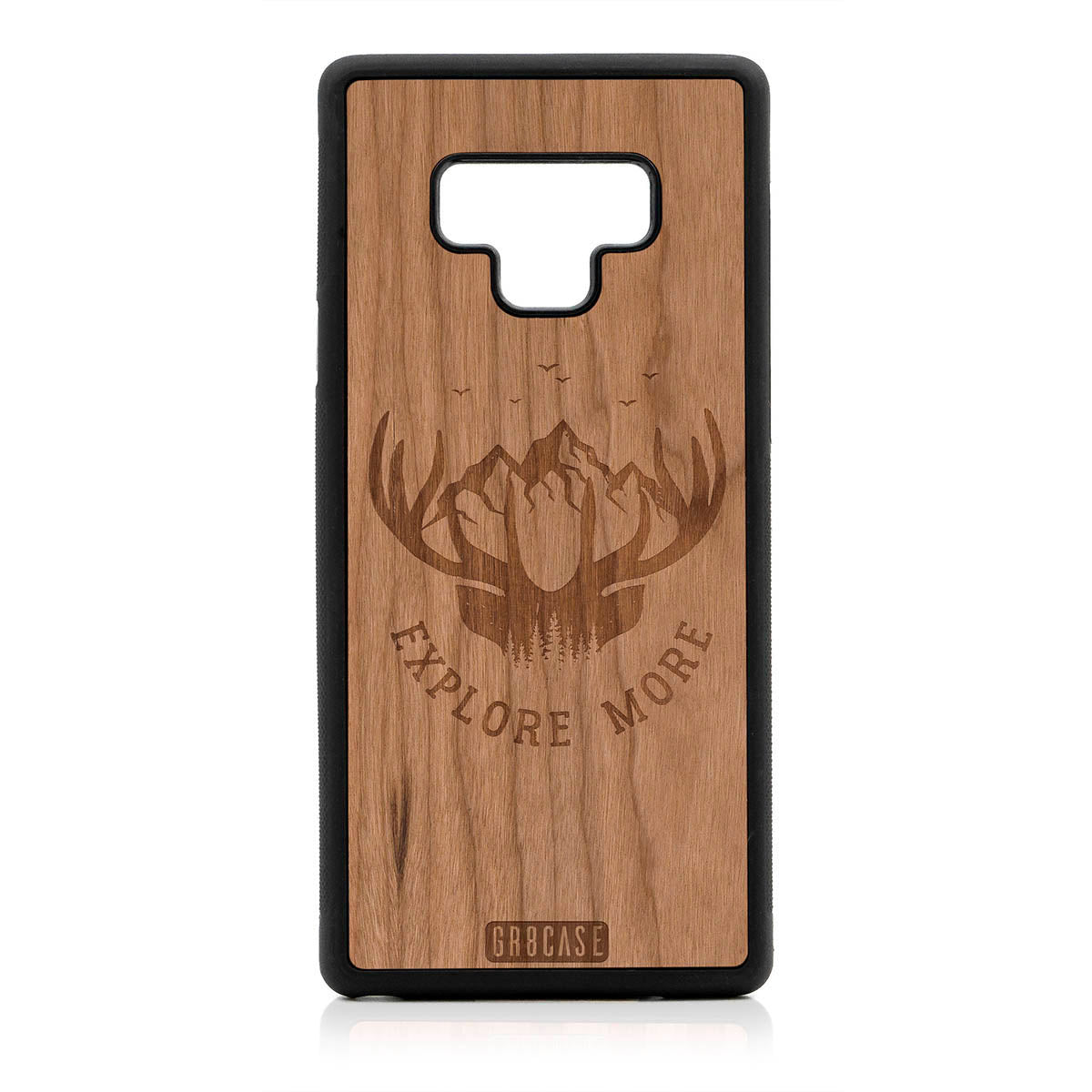 Explore More (Forest, Mountains & Antlers) Design Wood Case For Samsung Galaxy Note 9 by GR8CASE