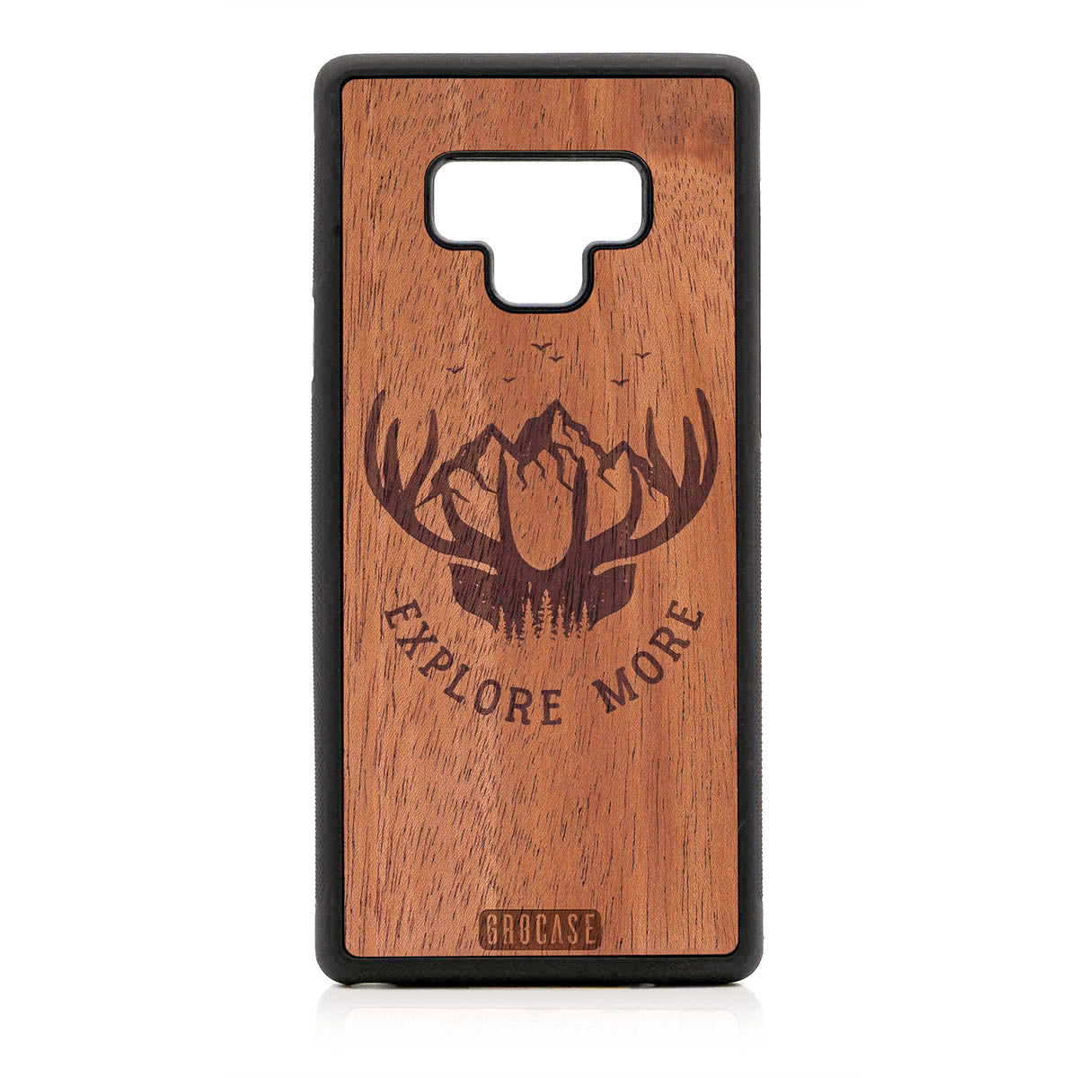 Explore More (Forest, Mountains & Antlers) Design Wood Case For Samsung Galaxy Note 9 by GR8CASE