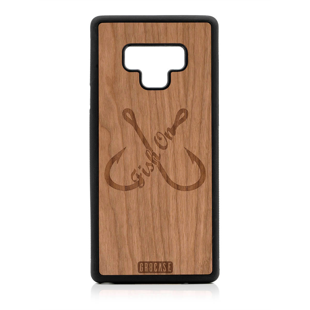 Fish On (Fish Hooks) Design Wood Case For Samsung Galaxy Note 9 by GR8CASE