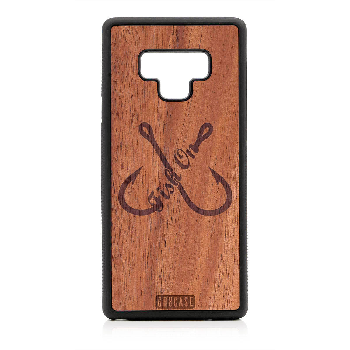 Fish On (Fish Hooks) Design Wood Case For Samsung Galaxy Note 9 by GR8CASE