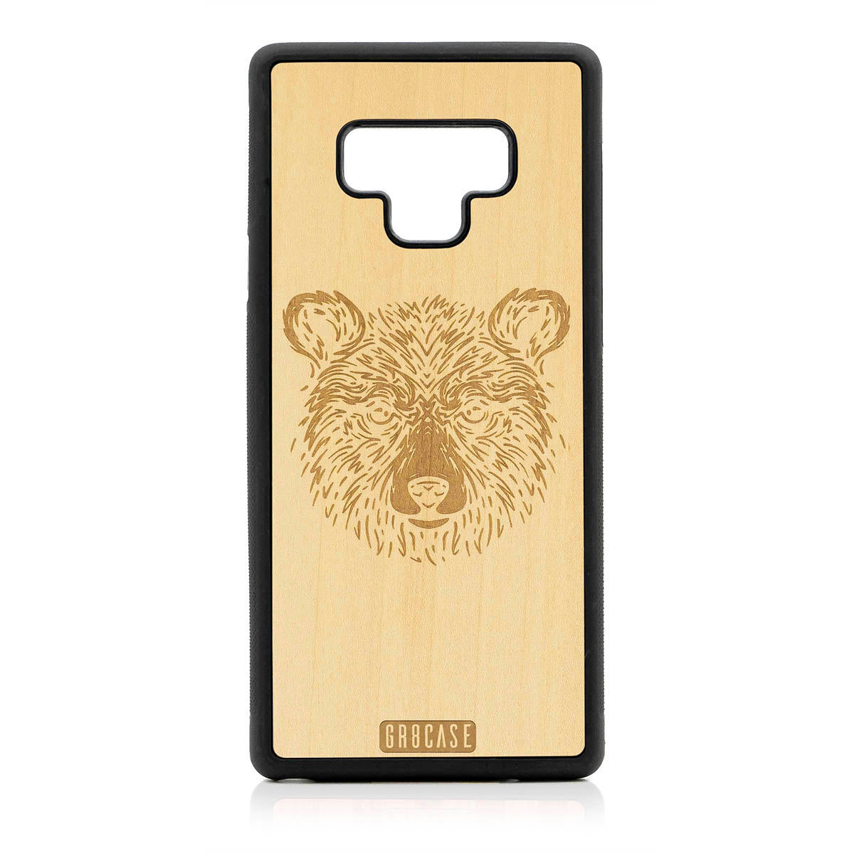 Furry Bear Design Wood Case For Samsung Galaxy Note 9