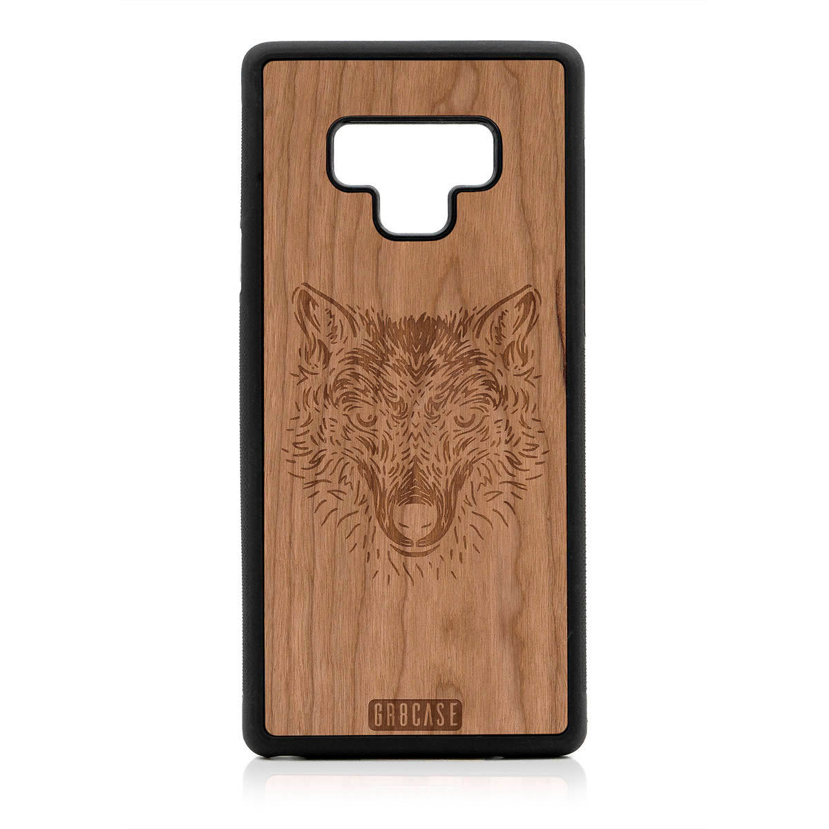 Furry Wolf Design Wood Case For Samsung Galaxy Note 9