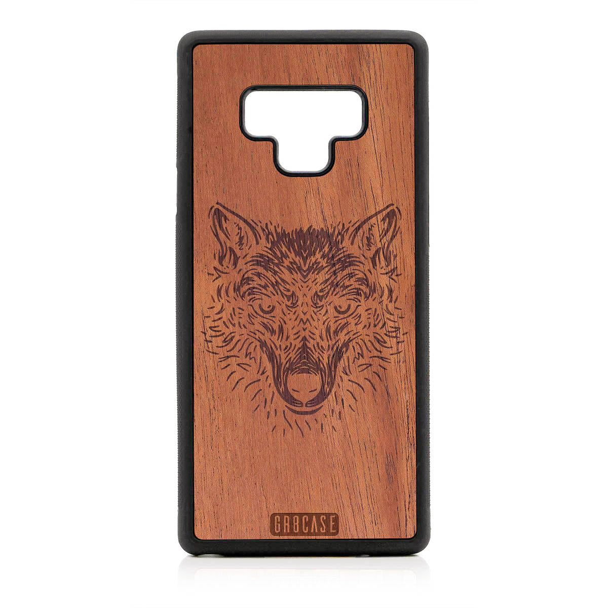 Furry Wolf Design Wood Case For Samsung Galaxy Note 9