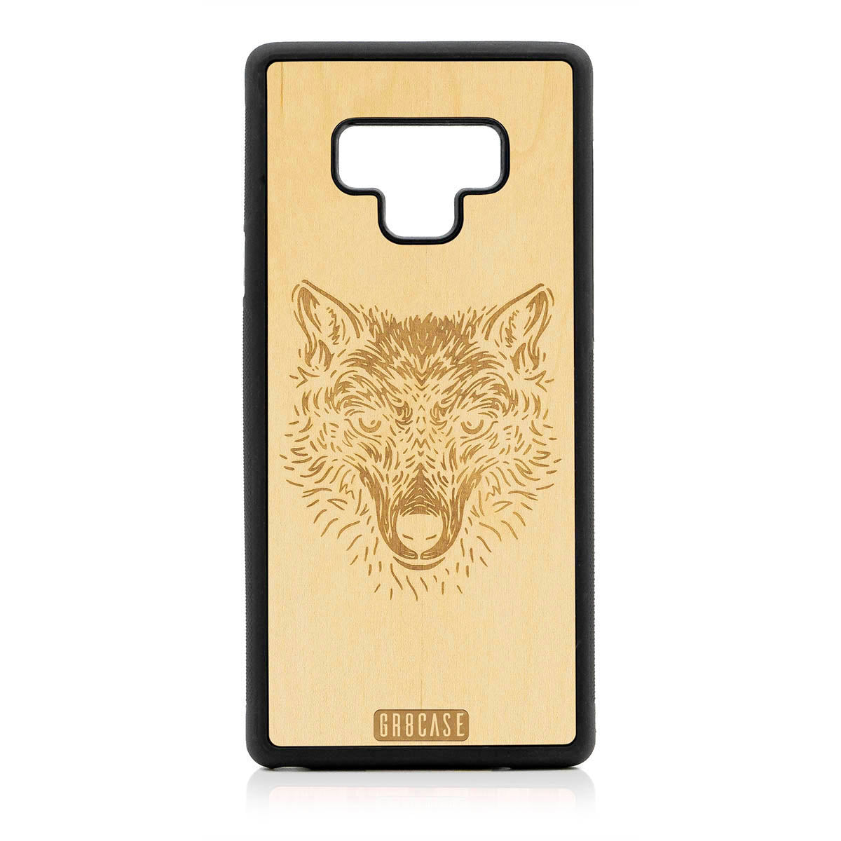 Furry Wolf Design Wood Case For Samsung Galaxy Note 9