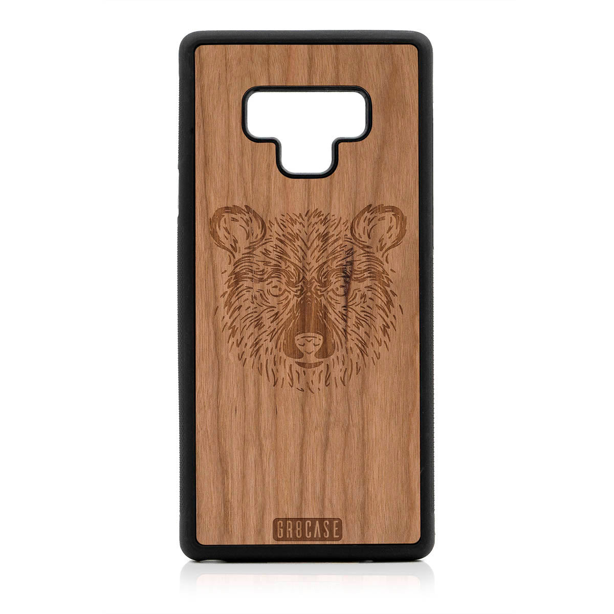 Furry Bear Design Wood Case For Samsung Galaxy Note 9