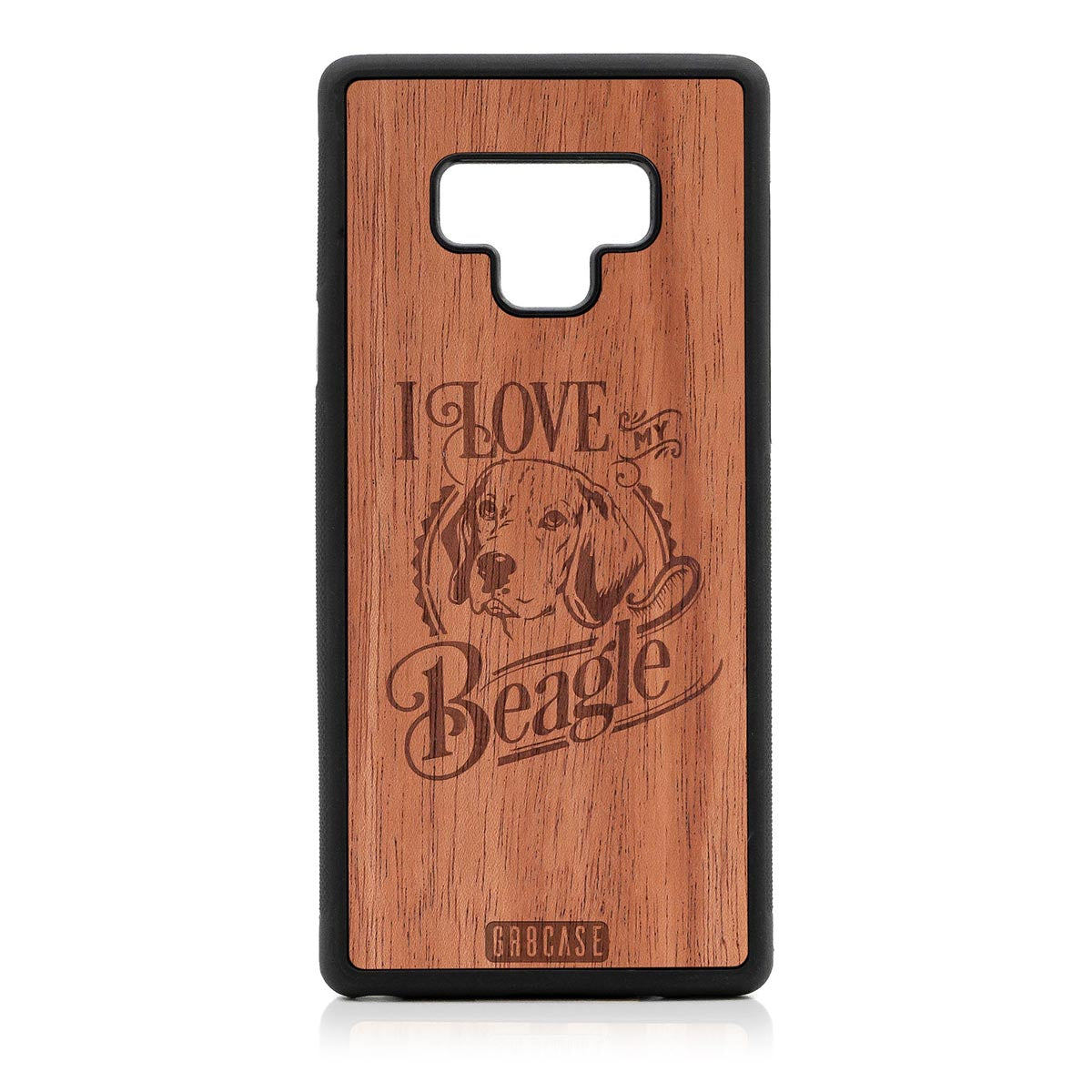 I Love My Beagle Design Wood Case Samsung Galaxy Note 9 by GR8CASE