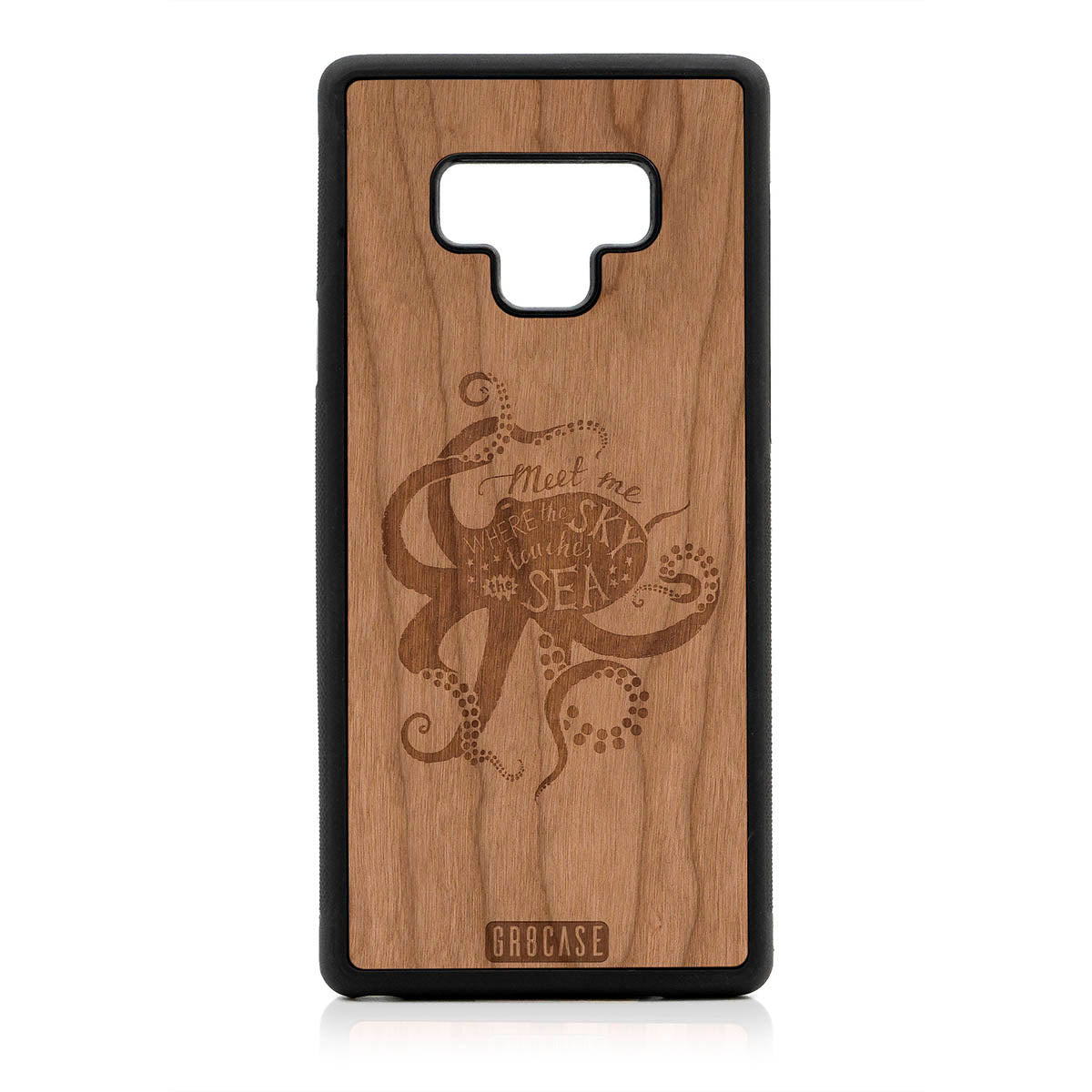 Meet Me Where The Sky Touches The Sea (Octopus) Design Wood Case For Samsung Galaxy Note 9
